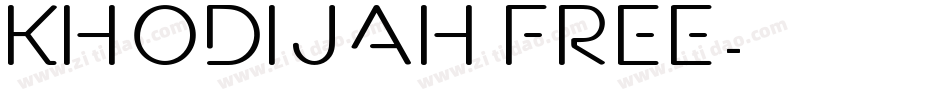 Khodijah Free字体转换